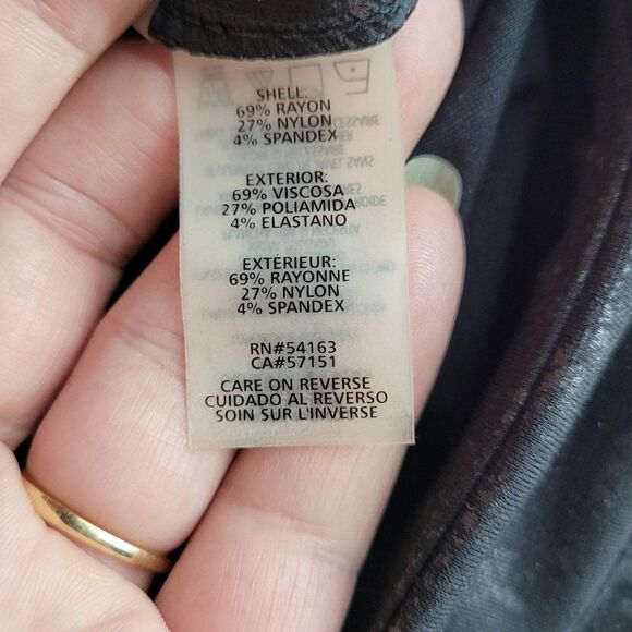 Calvin Klein Womens Pants Power Stretch Embossed Snake Leggings Skinny Black M - Picture 15 of 16